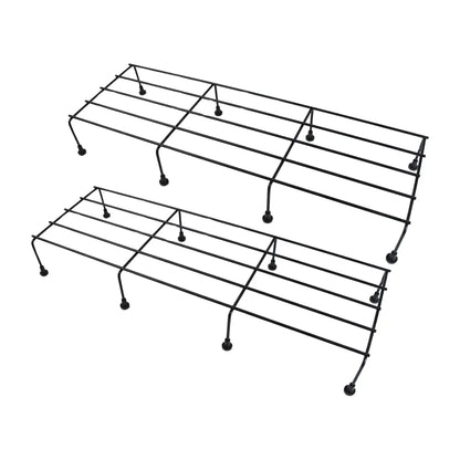 Metal rectangle flower plant stand for balcony (6020 cm 2 pc set) - garden