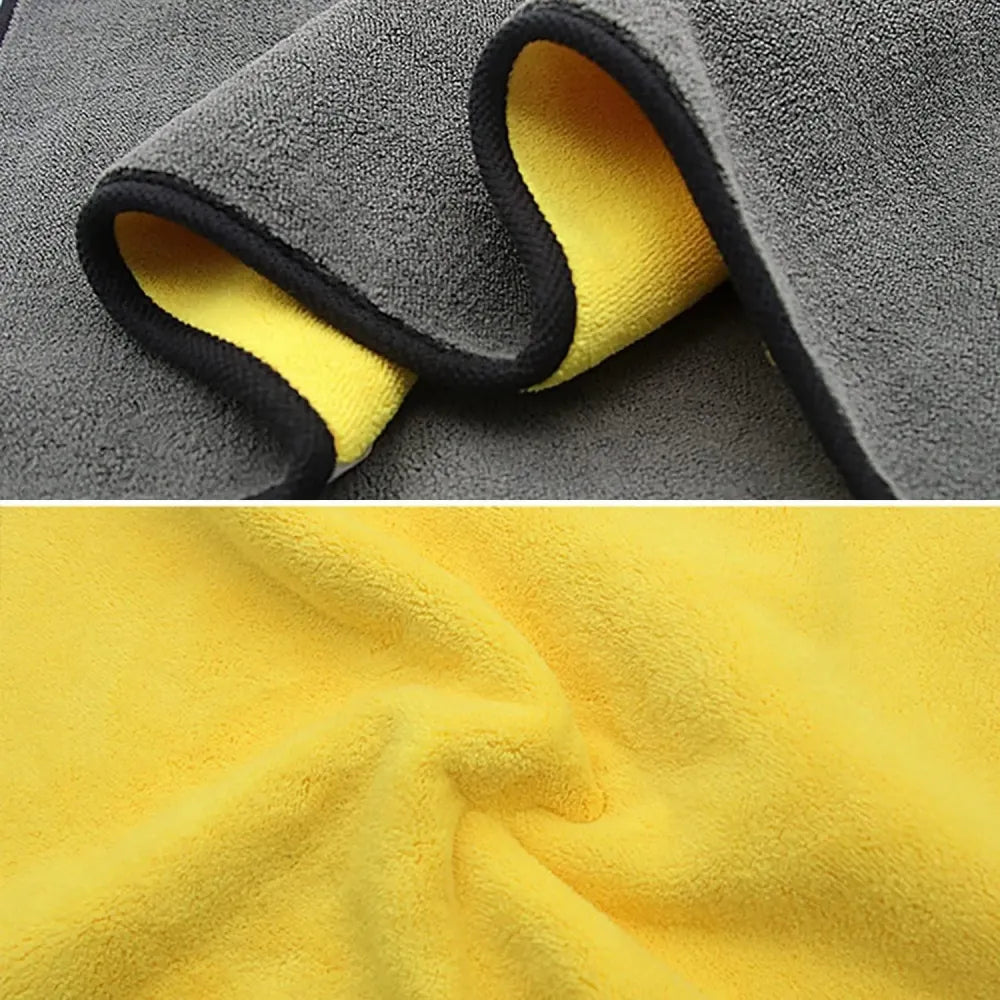 Microfibre car cleaning cloths – pack of 2 (yellow)