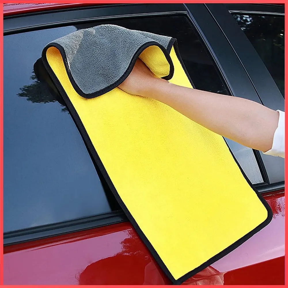 Microfibre car cleaning cloths – pack of 2 (yellow)