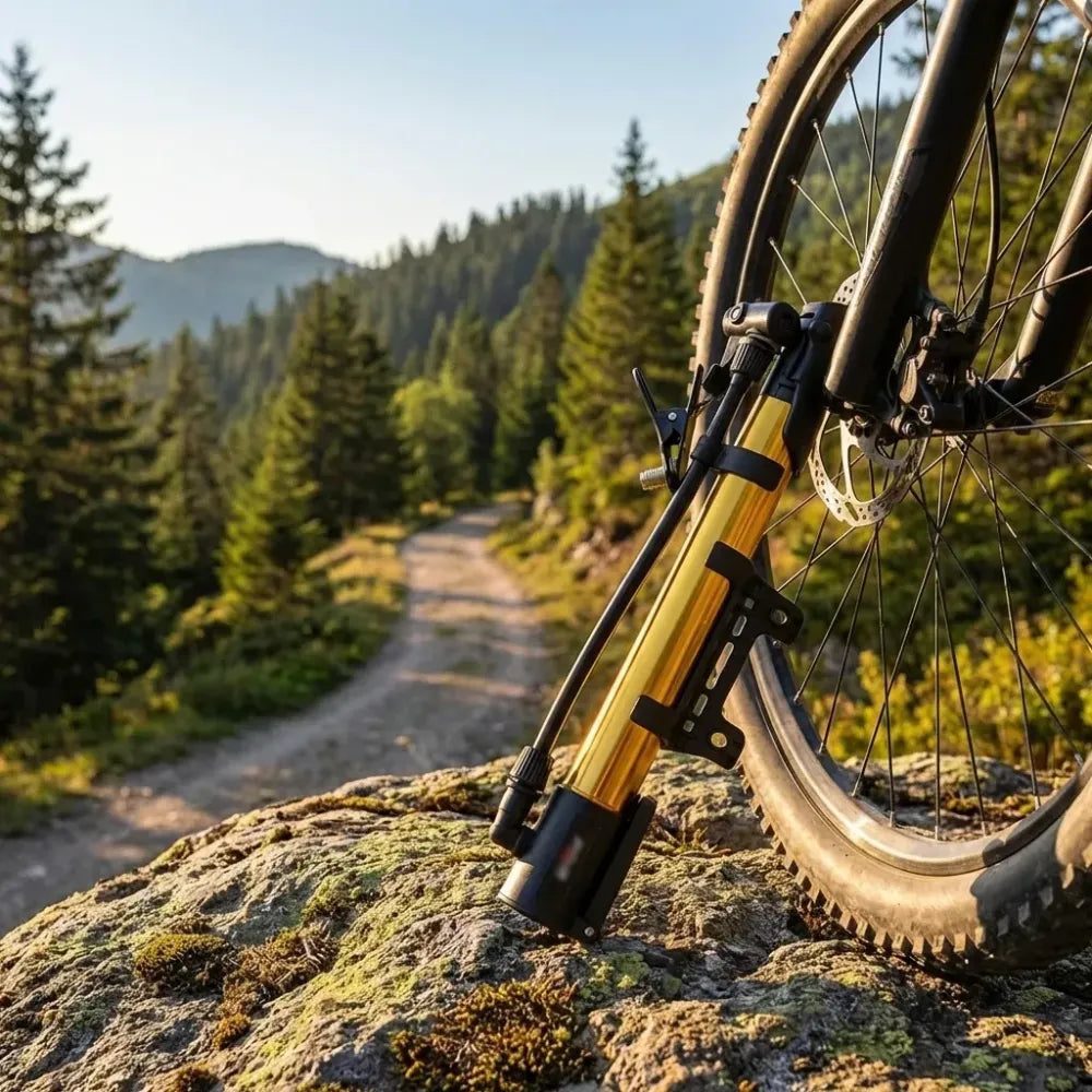 Mini aluminium bicycle pump - automotive