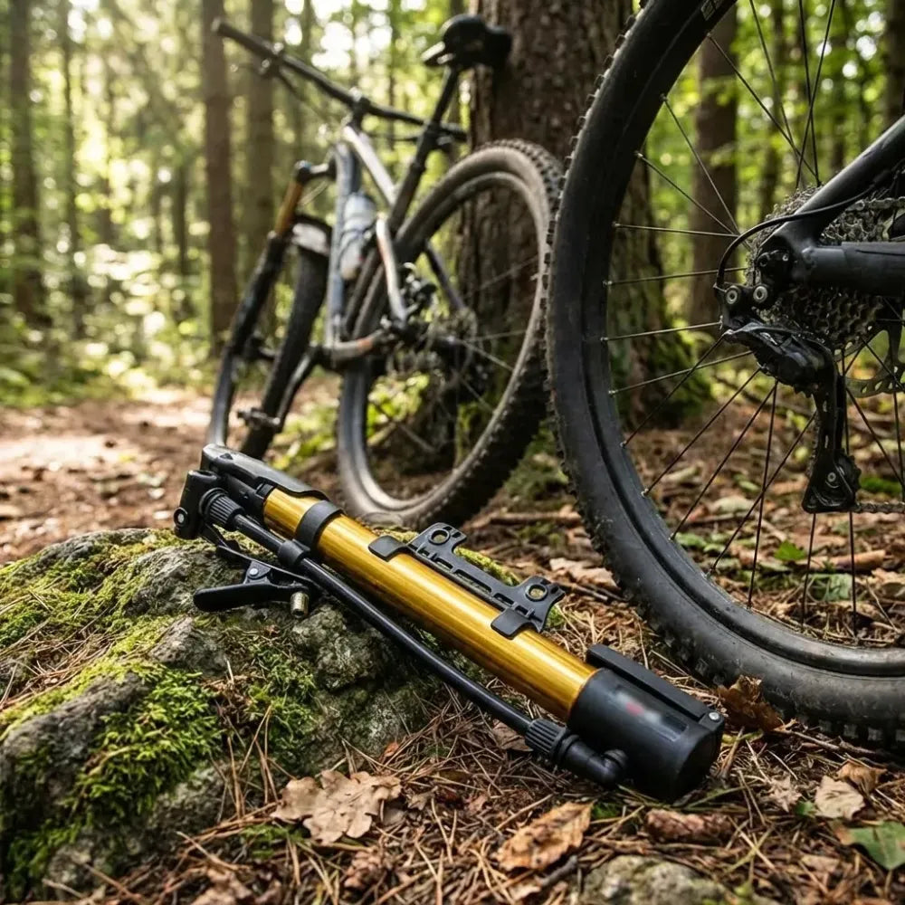 Mini aluminium bicycle pump - automotive