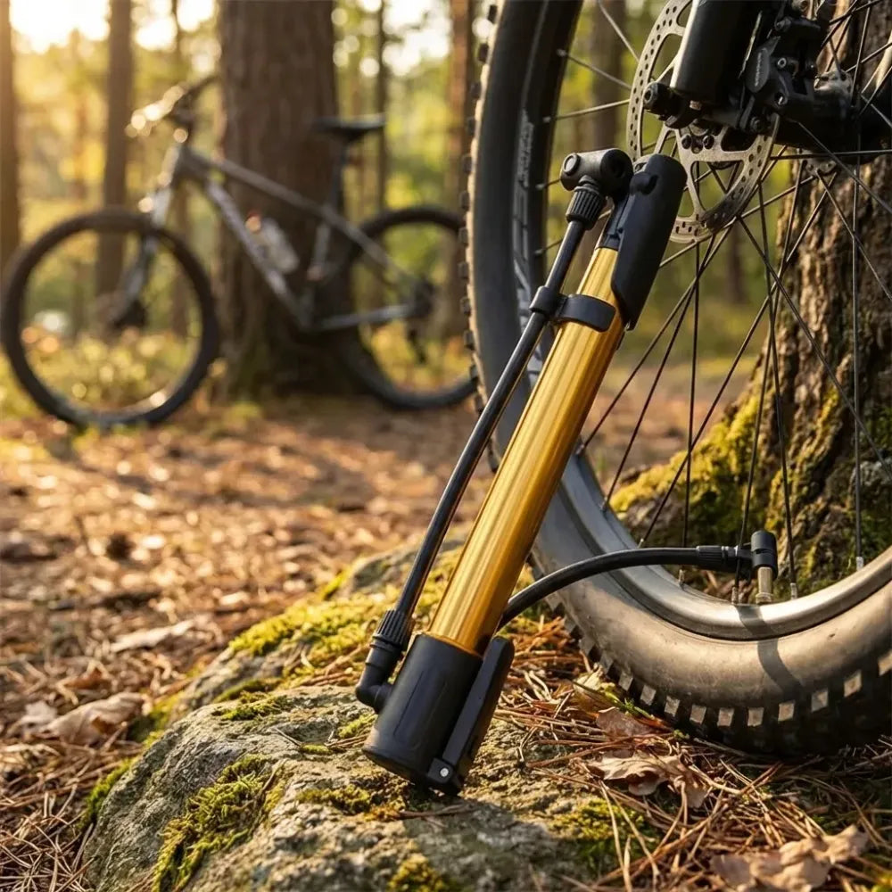 Mini aluminium bicycle pump - automotive