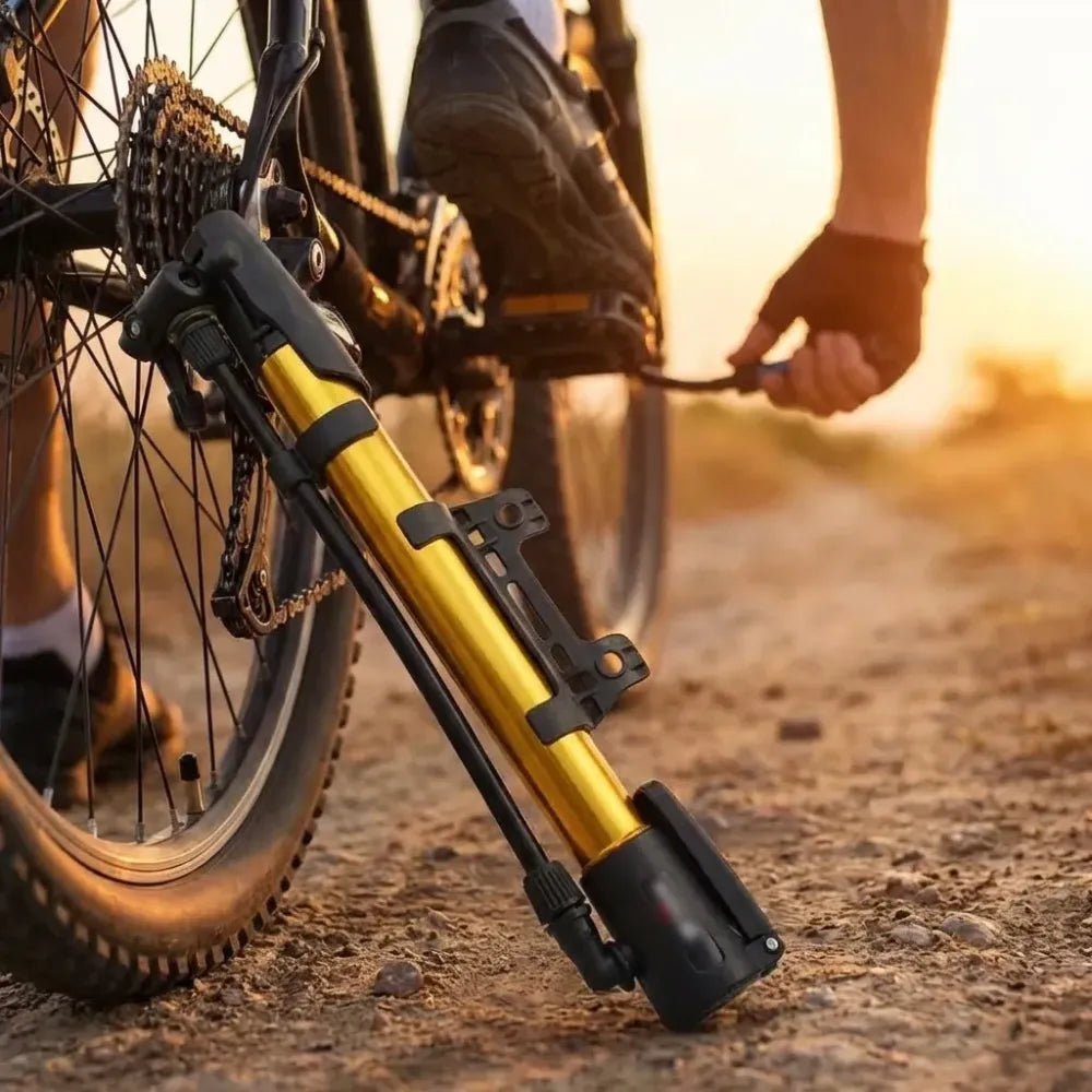 Mini aluminium bicycle pump - automotive