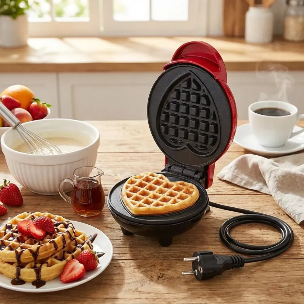 Mini compact waffle maker - home & kitchen