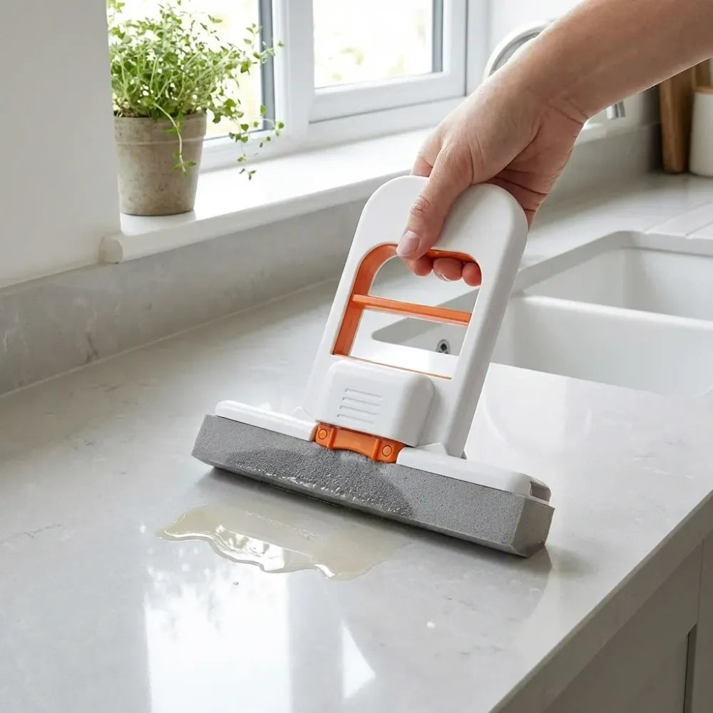 Mini foldable desktop sponge mop