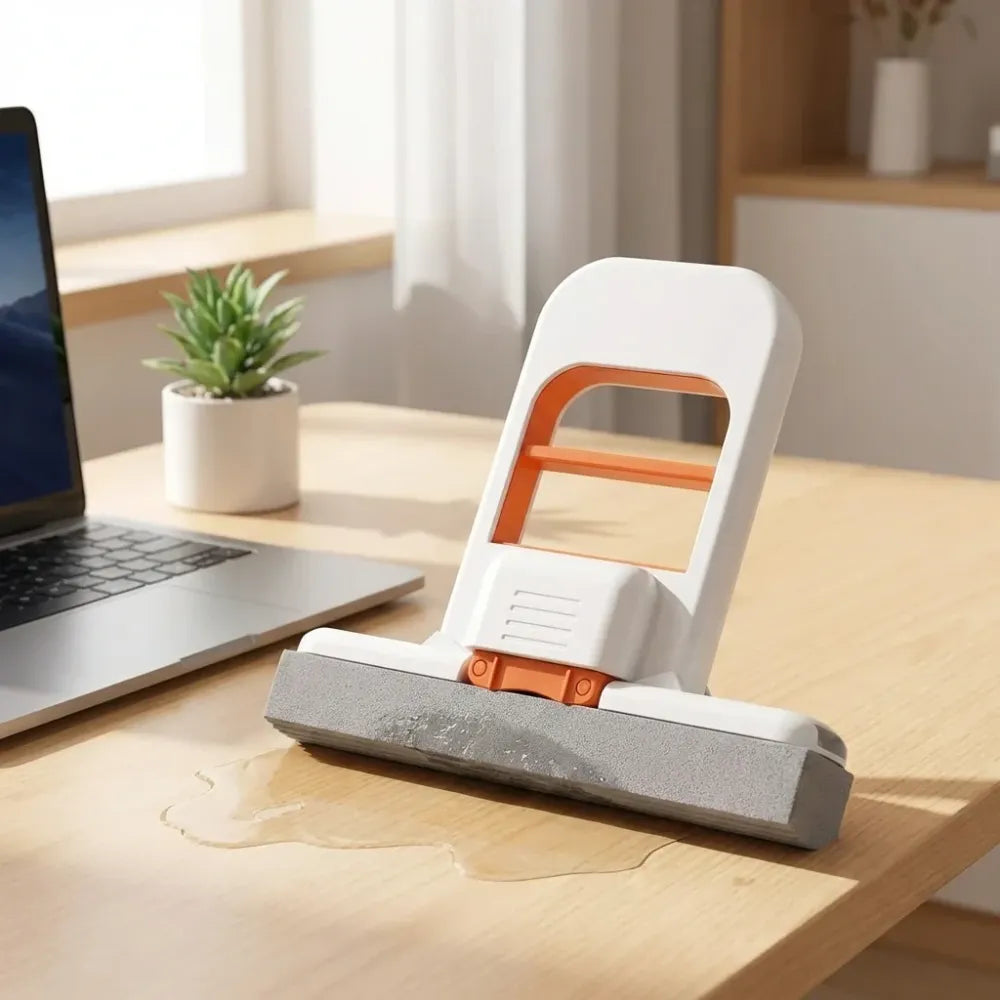 Mini foldable desktop sponge mop