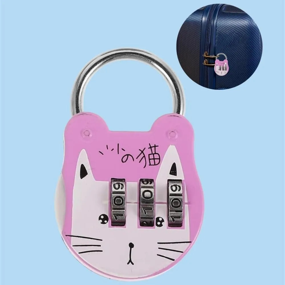 Mini luggage lock anti-theft travel bag digit code gym locker
