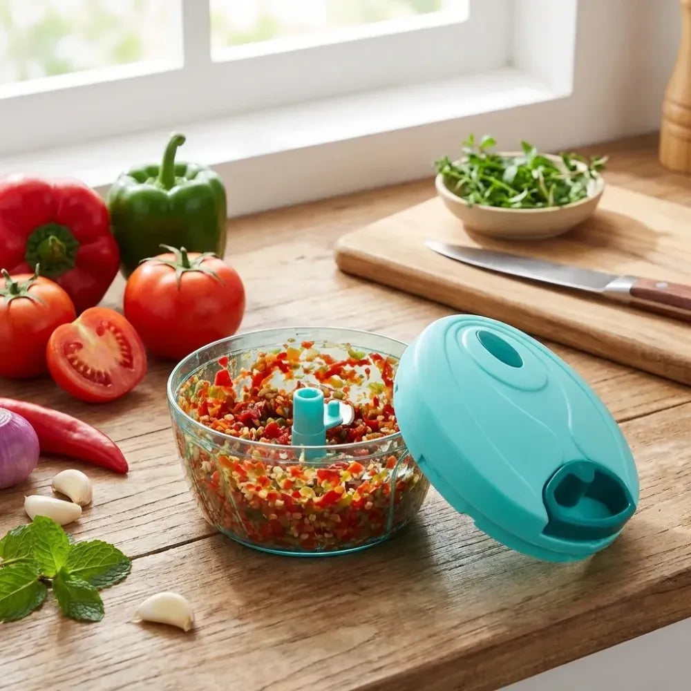 Mini plastic vegetable chopper - home & kitchen