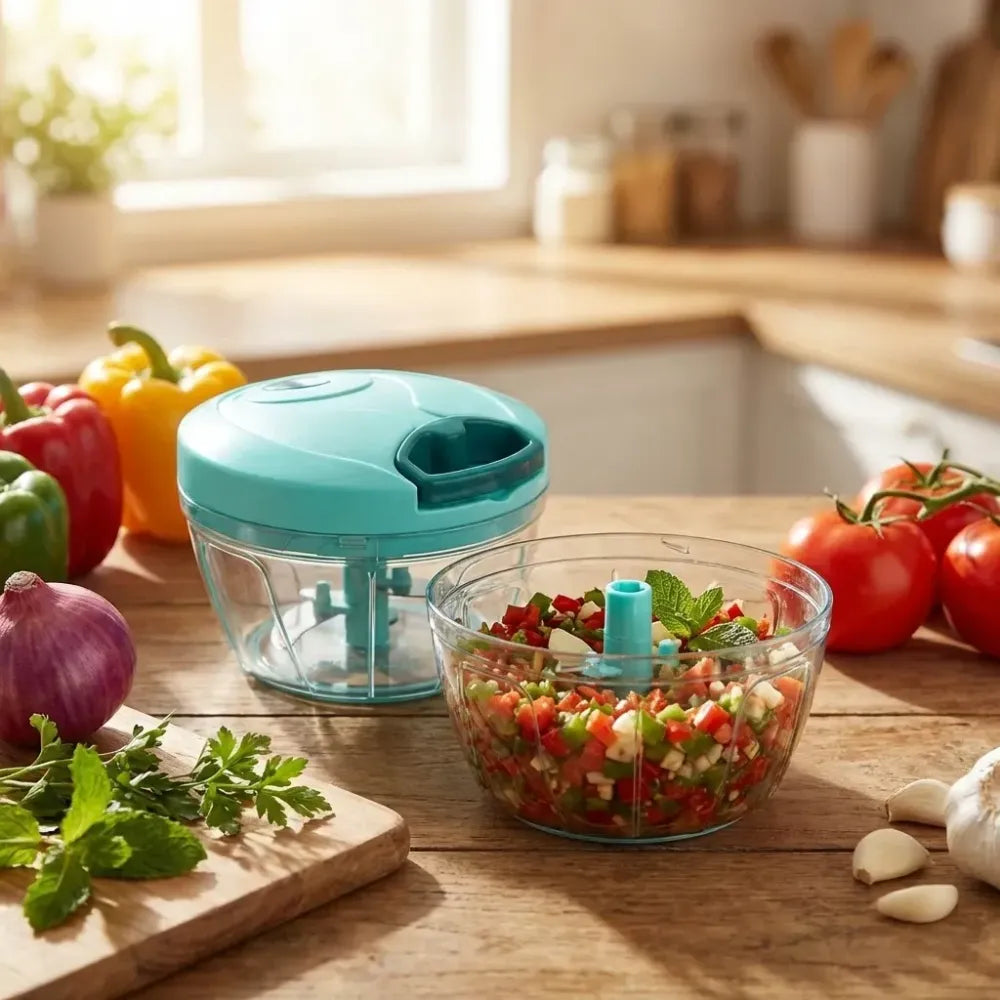 Mini plastic vegetable chopper - home & kitchen
