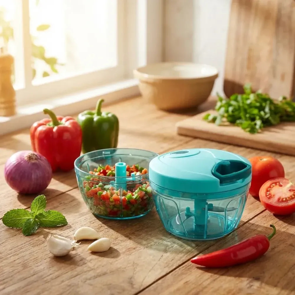 Mini plastic vegetable chopper - home & kitchen