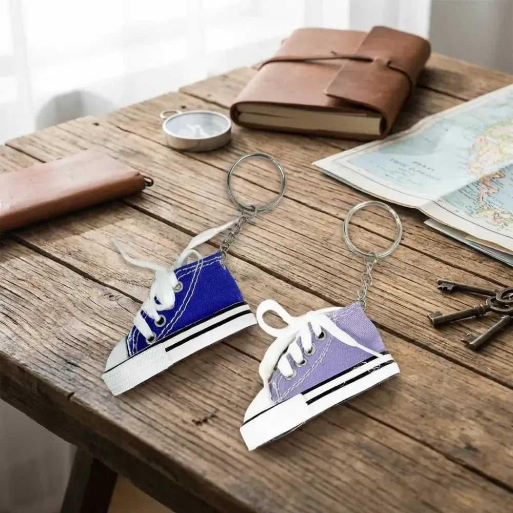 Mini sneaker keychain charm - travel