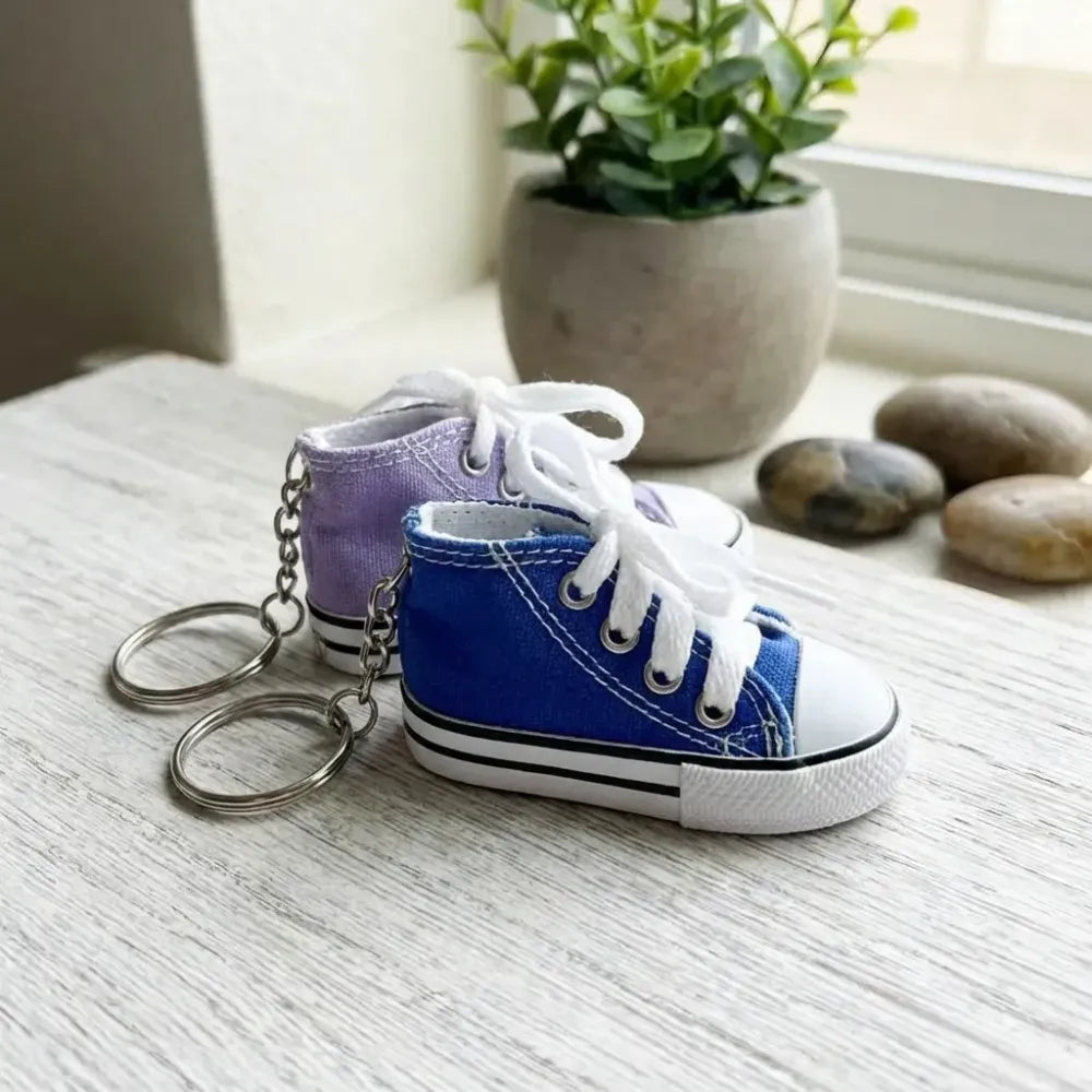 Mini sneaker keychain charm - travel