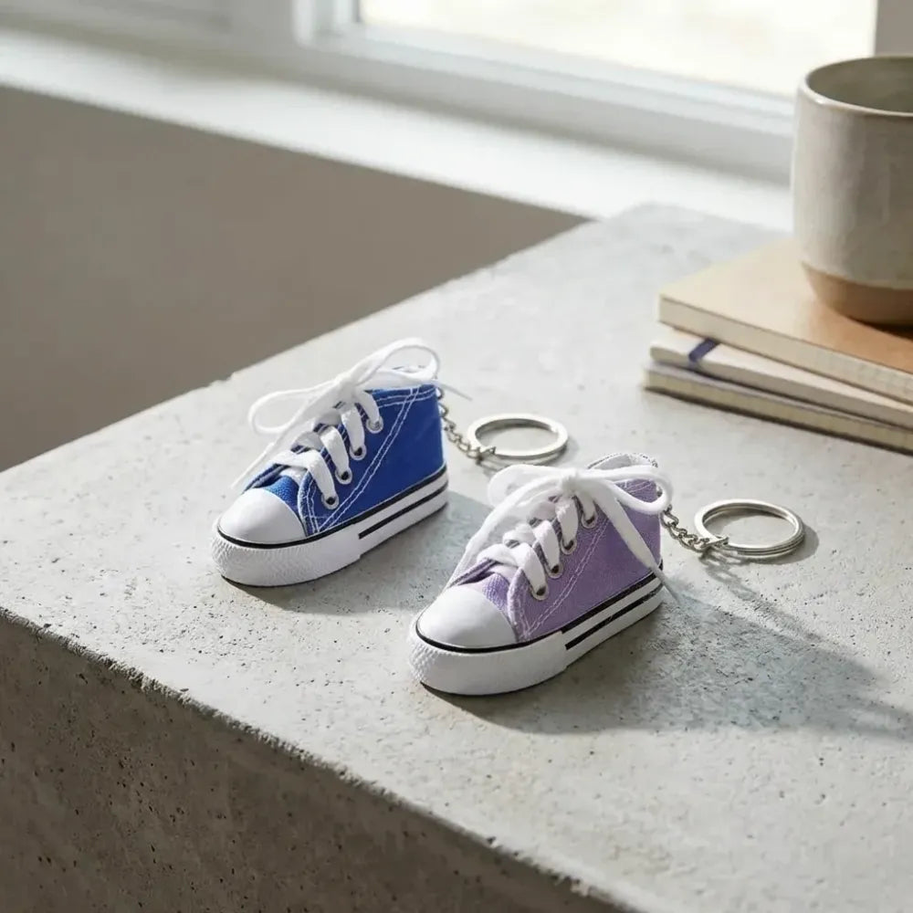 Mini sneaker keychain charm - travel