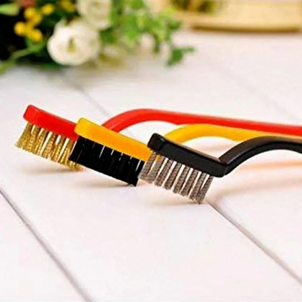 Mini wire brush set (3-piece) - hardware
