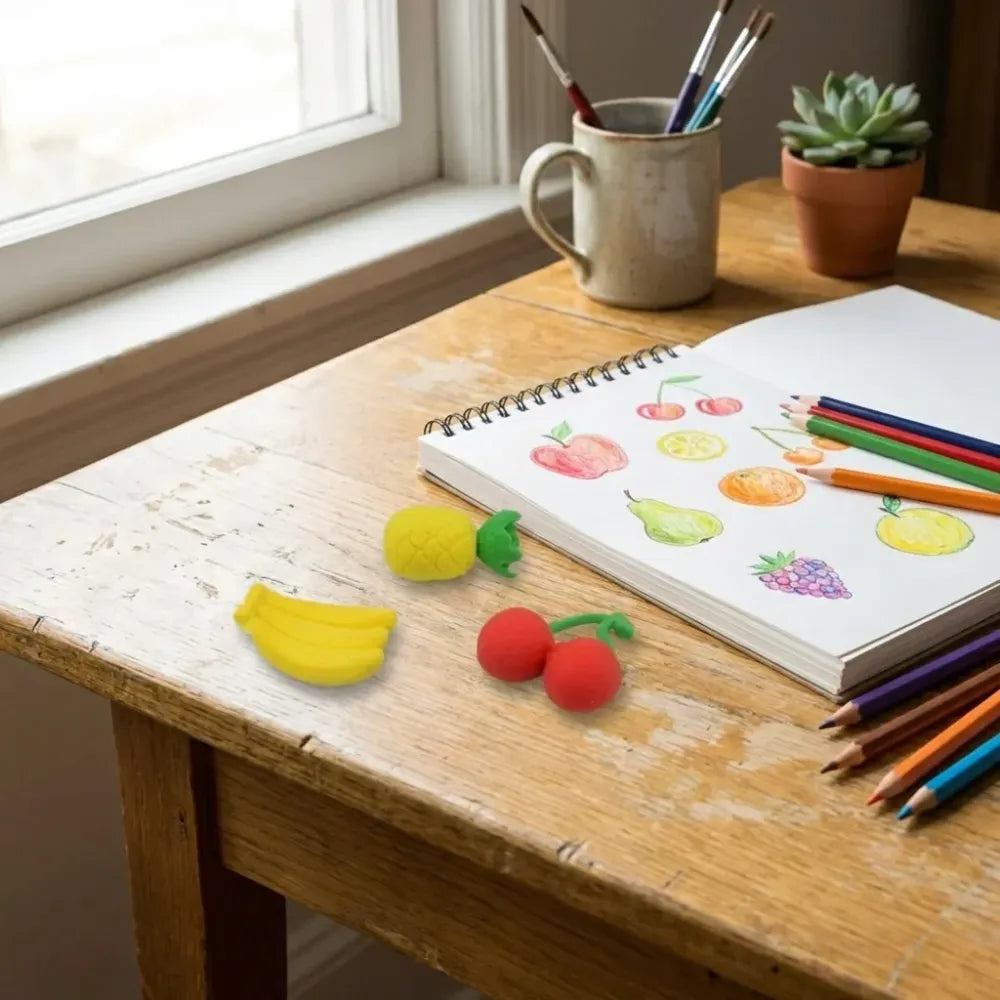 Mix design fancy stylish colorful erasers (1 set 3 pc set) - office