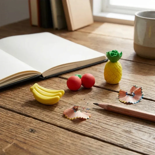 Mix design fancy stylish colorful erasers (1 set 3 pc set) - office