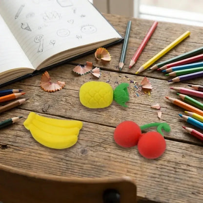 Mix design fancy stylish colorful erasers (1 set 3 pc set) - office