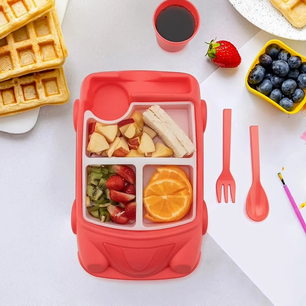 Car-shaped baby plate set