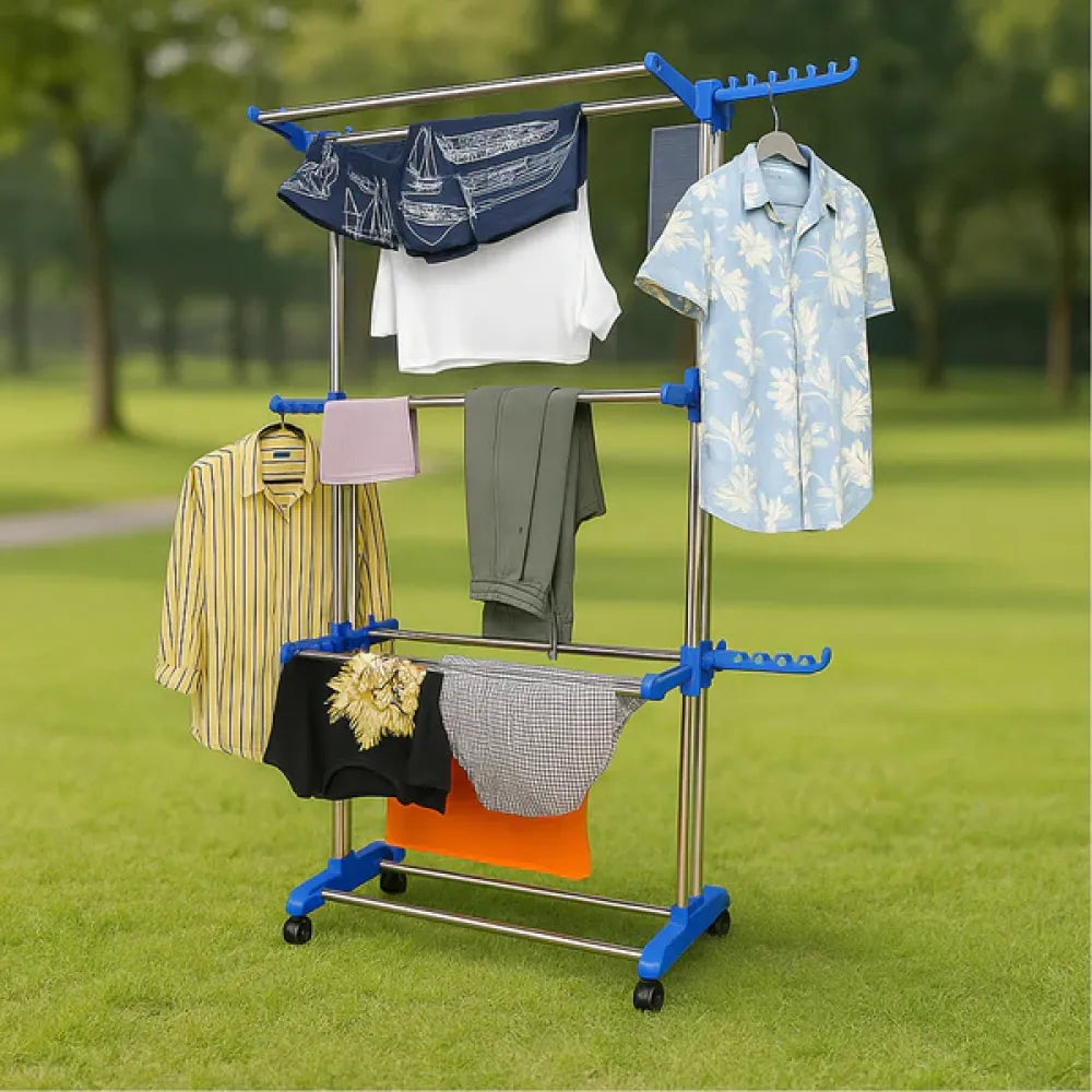 Mobile foldable drying rack