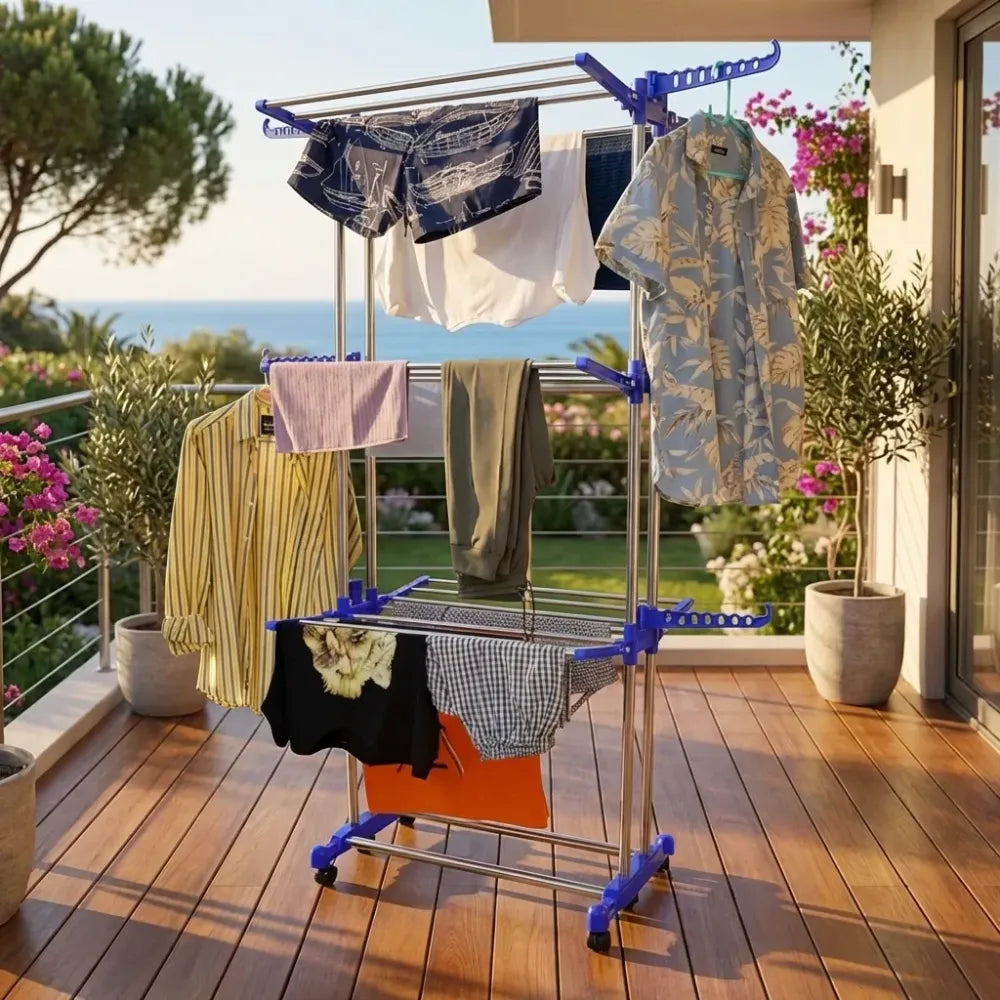 Mobile foldable drying rack - home & kitchen