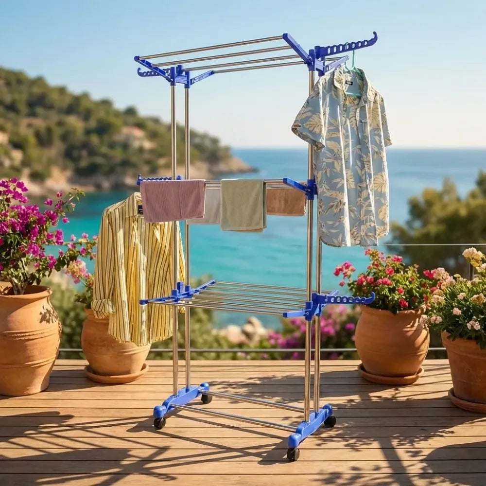 Mobile foldable drying rack - home & kitchen