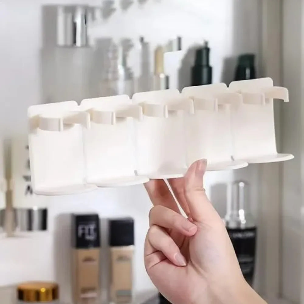 Modular wall cosmetic organizer