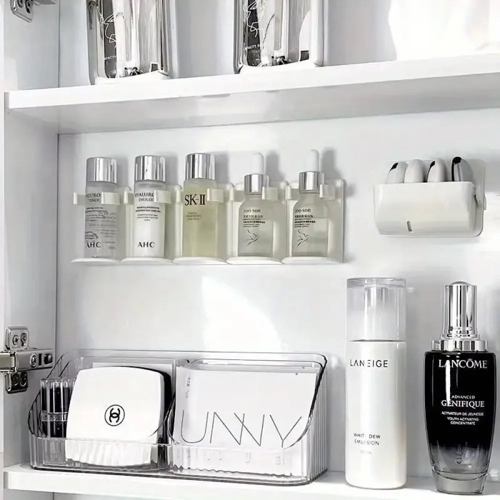 Modular wall cosmetic organizer