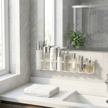 Modular wall cosmetic organizer