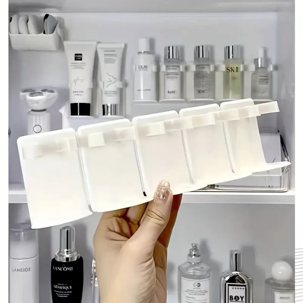 Modular wall cosmetic organizer