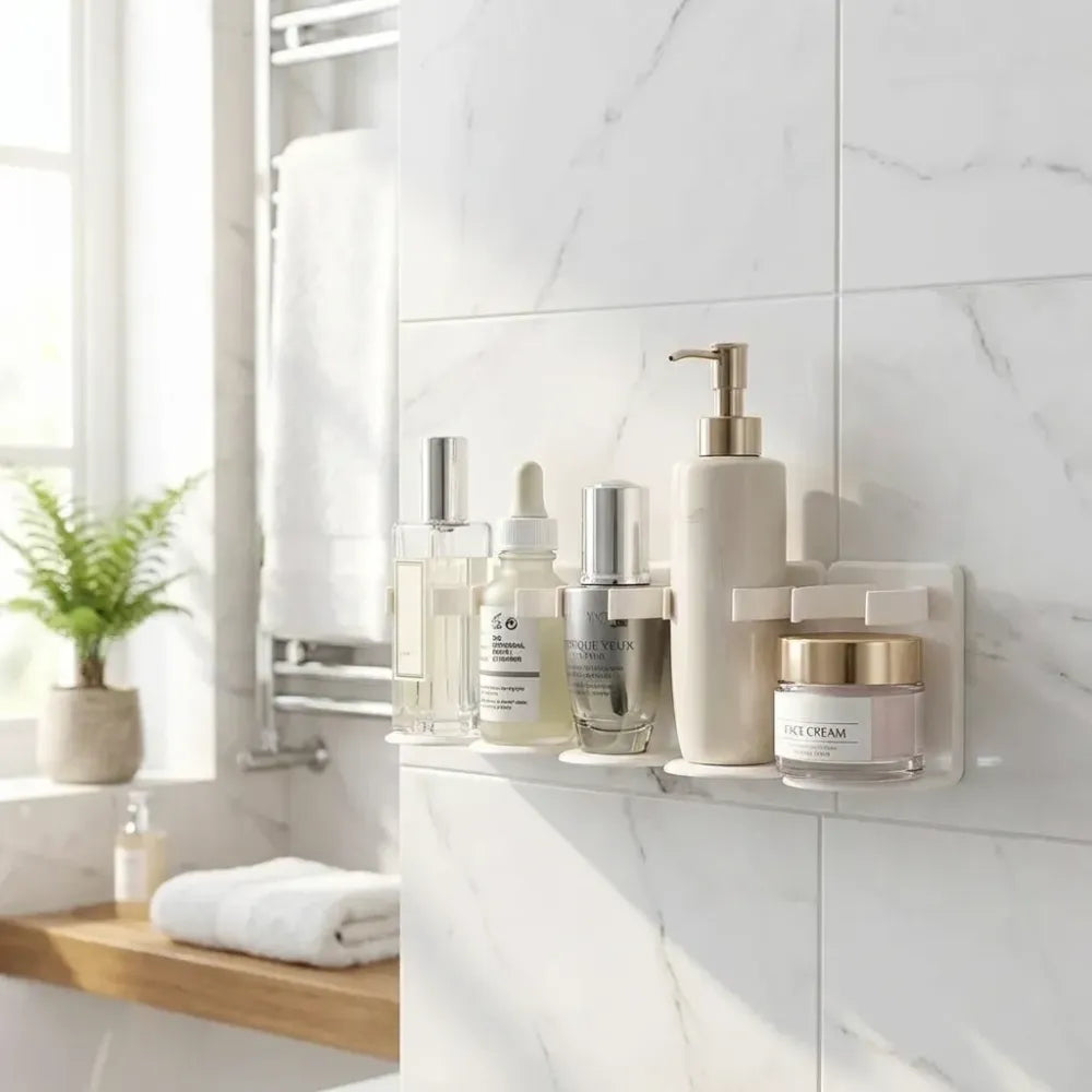 Modular wall cosmetic organizer