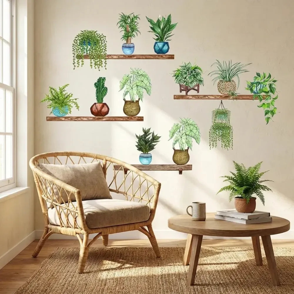Monstera leaf wall stickers - pack of 4