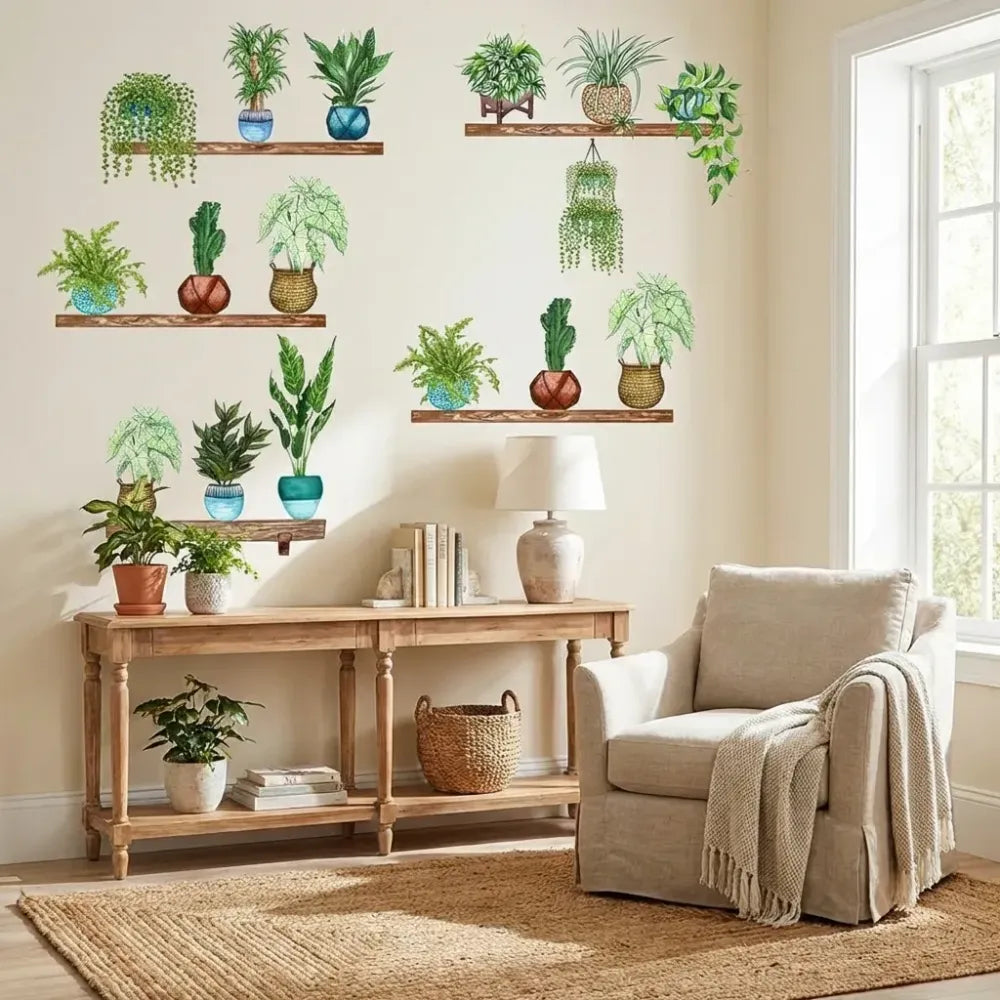 Monstera leaf wall stickers - pack of 4
