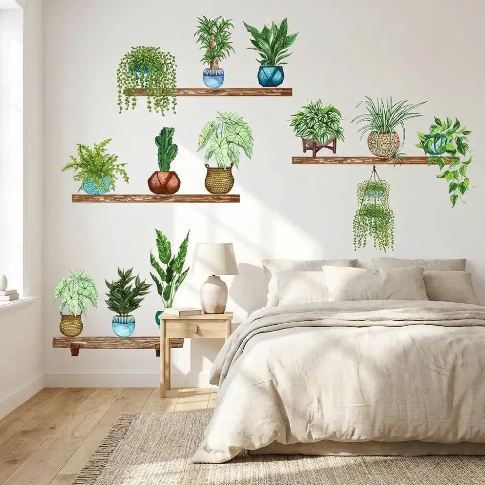 Monstera leaf wall stickers - pack of 4