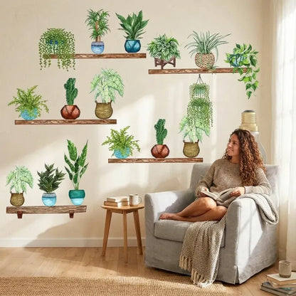 Monstera leaf wall stickers - pack of 4