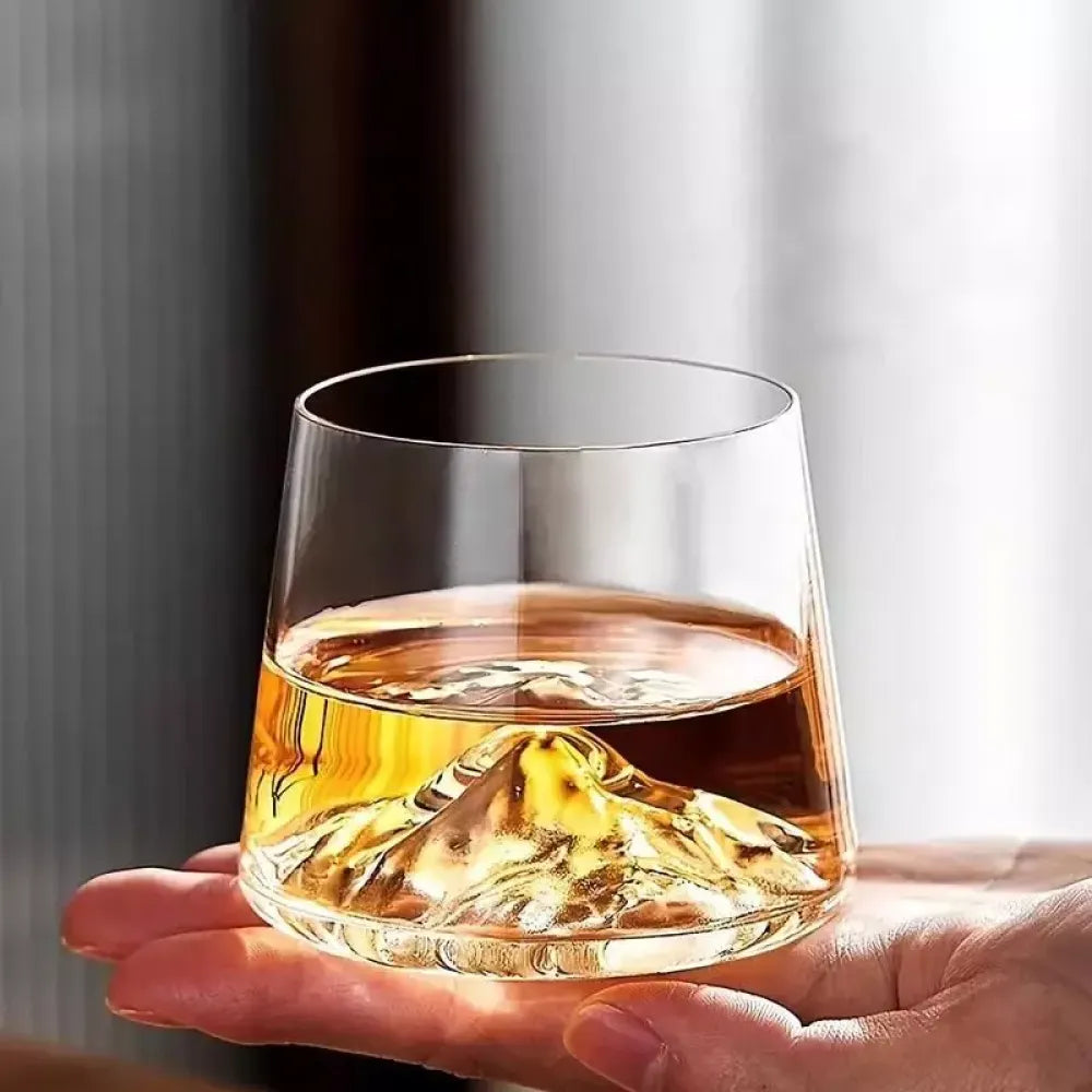Mount fuji whiskey glass