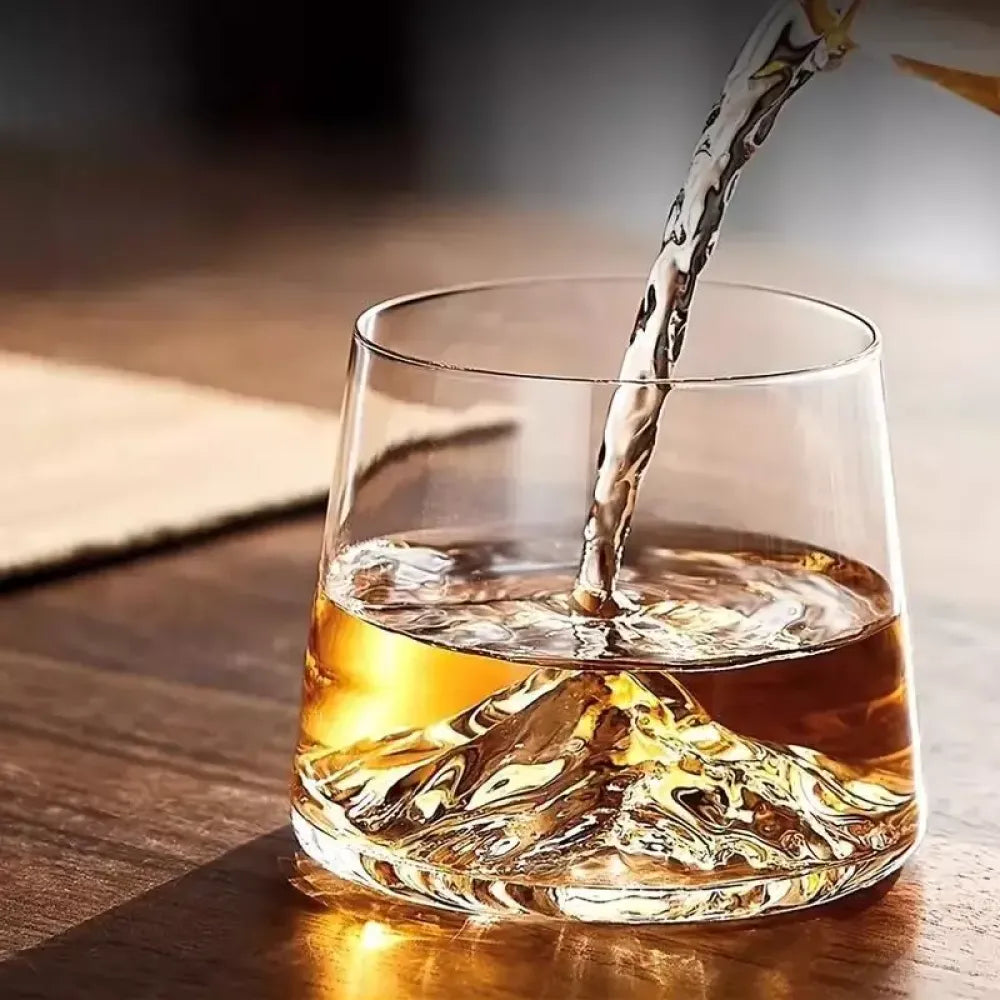 Mount fuji whiskey glass