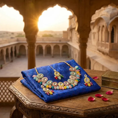 Multi-color meenakari kundan set - jeweller set