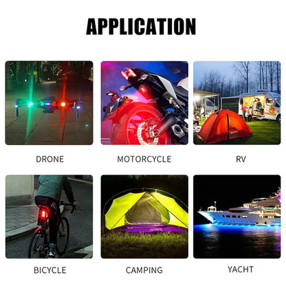 Multi-color rechargeable strobe light - car and bike accessories