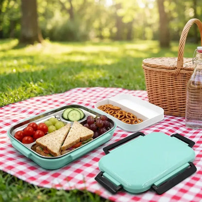 Multi compartment lunch box ideal for office school & travelling - home kitchen