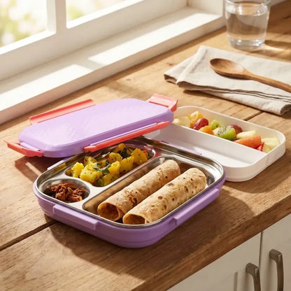 Multi compartment lunch box ideal for office school & travelling - home kitchen