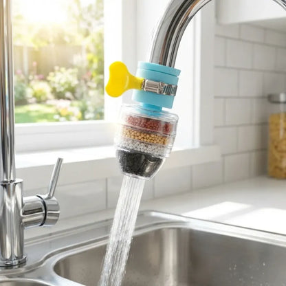 Multi-layer activated carbon water faucet mount filter (assorted color)