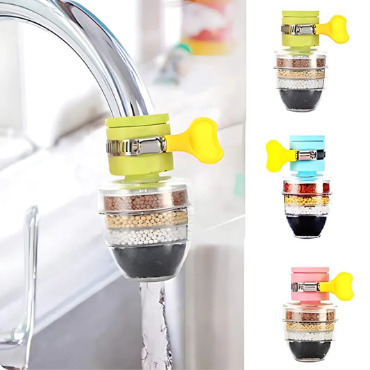 Multi-layer activated carbon water faucet mount filter (assorted color)