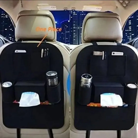 Multi-pocket car seat back organizer – pack of 2