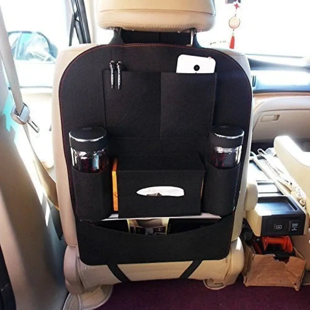Multi-pocket car seat back organizer – pack of 2