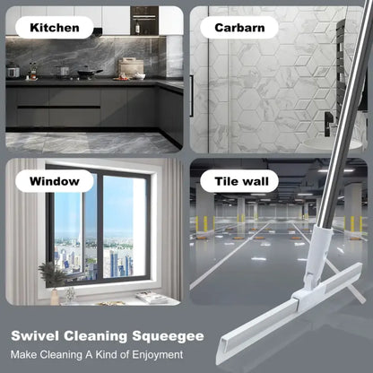 Magic flex multi-purpose floor & window scrubber with adjustable handle