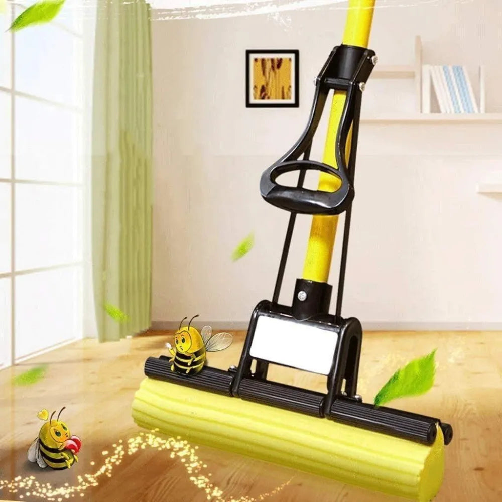 Multi-purpose foldable floor cleaning squeeze mop wiper