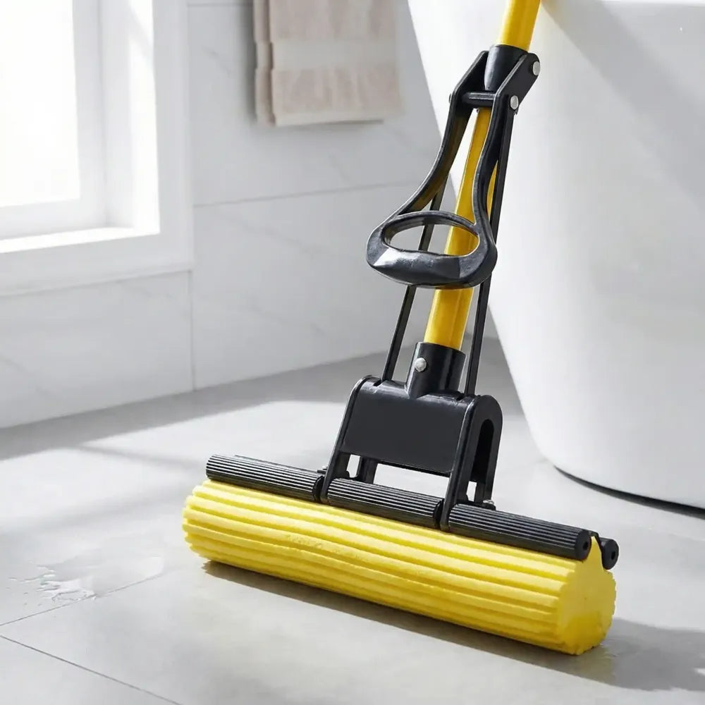 Multi-purpose foldable floor cleaning squeeze mop wiper