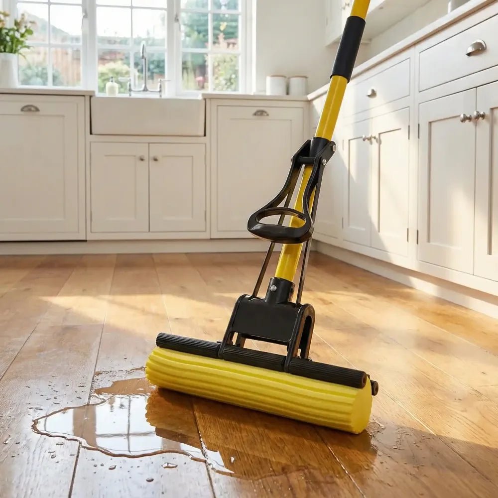 Multi-purpose foldable floor cleaning squeeze mop wiper