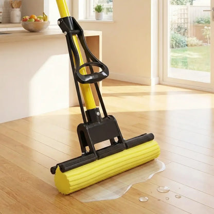 Multi-purpose foldable floor cleaning squeeze mop wiper