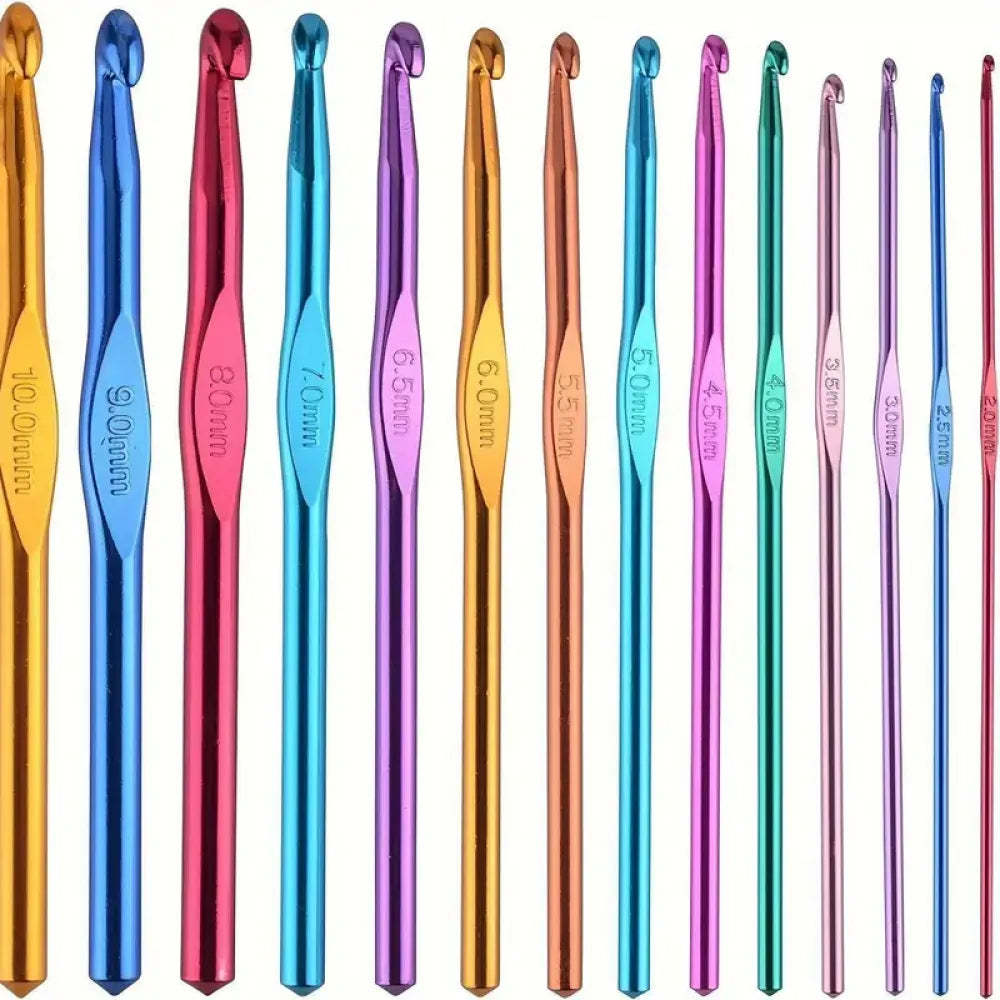Multicolor aluminum knitting needles